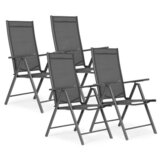  multigarden set od 4 sklopive baštenske stolice sa podesivim naslonom, gray | ePonuda.com