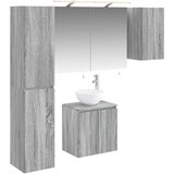  Set ormarića za kupaonicu 5 kom. Siva Sonoma Konstruirano drvo | shoptok.hr