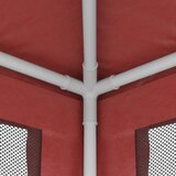 Šator za zabave sa 6 mrežastih bočnih zidova crveni 3x6 m HDPE | shoptok.hr