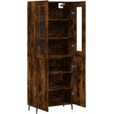  Visoka komoda dimljeni hrast 69,5x34x180 cm konstruiranog drva | shoptok.hr