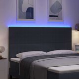  LED glava kreveta S LED lampica Tamno siva 180 cm Poliester | shoptok.hr