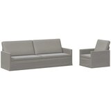  Set sofe 2 pcs Svjetlosiva Baršun - Svjetlosiva 1-Sjedalo + 3-Sjedalo (210 cm) | shoptok.hr
