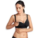 nedrček za dojenje s podporo carri-gel black