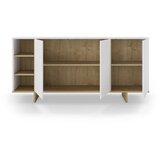 Marckeric Bijela niska komoda u dekoru hrasta 170x80 cm Cequoia – | shoptok.hr