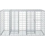  Gabionski uzdignuti krevet Srebrno 100 x 60 x 55 cm - 100 x 60 x 55 cm | shoptok.hr