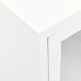 TV ormarić bijeli 105 x 35 x 52 cm od čelika i stakla | shoptok.hr