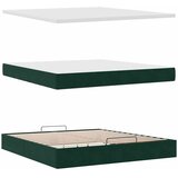  Otomanski krevet s madracem tamnozeleni 160x200 cm baršunasti | shoptok.hr
