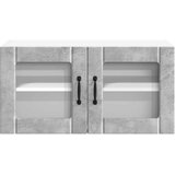  Zidni stakleni ormarić Lucca Betonska siva 80 x 31 x 40 cm | shoptok.hr