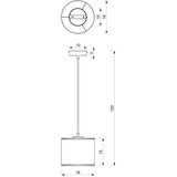  Luster na sajli LOFT SHADE 1xE27/60W/230V prečnik 18 cm crna/zlatna | Eponuda.com