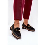 Boto Women's Moccasins With Weave And Gold Detail Black Seffolia | ePonuda.com