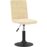 vidaXL Vrtljiv jedilni stol 2 kosa krem žamet, (20943880) | Shoptok.si