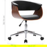  Vrtljivi jedilni stoli 2 kosa črno umetno usnje | Shoptok.si