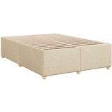  Krevet s oprugama i madracem krem 140 x 190 cm od tkanine | shoptok.hr