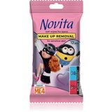 NOVITA Make-up Removal vlažni robčki za odstranjevanje ličil za občutljivo kožo 12 kos | Shoptok.si