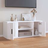 TV ormarić bijeli 100 x 35 x 40 cm od konstruiranog drva | shoptok.hr