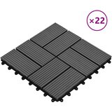  Pločice za decking 22 kom. Siva 30 x 30 cm WPC | shoptok.hr