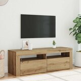  TV ormarić LED boja hrasta 120x35x40 cm konstruirano drvo Smeđa | Shoptok.si