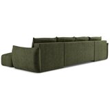 Makamii Zelena sklopiva kutna garnitura od šenila (u obliku slova "U") Leila – | shoptok.hr