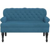 vidaXL Klop z naslonjalom modra 119,5x64,5x75 cm žamet | Shoptok.si