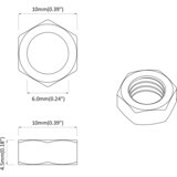  Žir 2 pcs Srebrno M6 x 10 mm Željezo | shoptok.hr