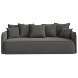 Makamii Temno siva žametna raztegljiva/s prostorom za shranjevanje sedežna garnitura 225 cm Hula – | Shoptok.si
