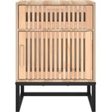  Noćni ormarić 40 x 30 x 55,5 cm od konstruiranog drva i željeza | shoptok.hr