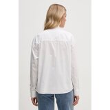 PepeJeans pamučna košulja karyma za žene, boja: bijela, relaxed, s izrezom na vezanje, PL304954 | ePonuda.com