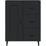  Komoda crna 69,5 x 34 x 90 cm od konstruiranog drva | shoptok.hr
