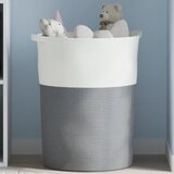vidaXL Košara za pohranu sivo-bijela Ø 49x65 cm pamučna | shoptok.hr
