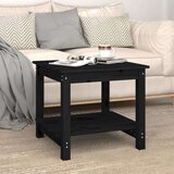  Stolić za kavu crni 50 x 50 x 45 cm od masivne borovine | shoptok.hr