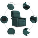  Električni naslonjač od tkanine tamnozeleni | shoptok.hr