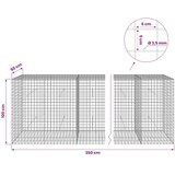 Gabion s žicom debljine 3 5 mm i mrežom 5x5 cm 350x50x100 cm - 50 cm 100 cm 350 cm | shoptok.hr