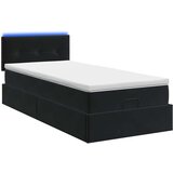  od pjene s madracem i LED-om Crna 90 x 190 cm Baršun | shoptok.hr