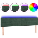  Uzglavlje tamnozeleno 200x5x78/88 cm baršunasto | shoptok.hr