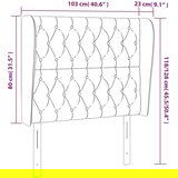  Vzglavje z ušesi temno sivo 103x23x118/128 cm blago, (20738590) | Shoptok.si