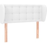  Uzglavlje s ušima bijelo 83x23x78/88 cm od umjetne kože | Eponuda.com
