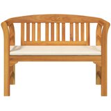  Klupa s ružama s jastukom Krem bijela 114 x 46 x 82,5 cm | shoptok.hr