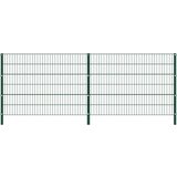 vidaXL Ograjni paneli s stebrički železo 3,4x1,2 m zeleni cene