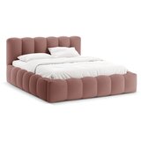 Micadoni Ružičasti tapecirani bračni krevet s prostorom za odlaganje s podnicom 160x200 cm Lupine – | shoptok.hr