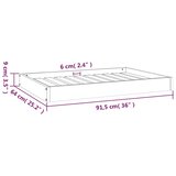 Krevet za pse crna 91,5x64x9 cm od masivne borovine | shoptok.hr