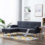  Kutna garnitura s presvlakom od tkanine 186 x 136 x 79 cm tamnosiva | shoptok.hr