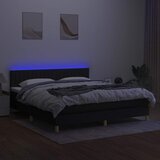  box spring s madracem LED crni 160x200 cm od tkanine | shoptok.hr