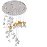  LED kristalni plafonski luster AVARA LED/24W/230V Ø 40 cm sjajni hrom + daljinski upravljač | Eponuda.com
