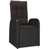 vidaXL 9-dijelni vrtni blagovaonski set s jastucima crni od poliratana | shoptok.hr
