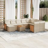 11-dijelni set vrtnih sofa od poliratana s jastucima bež | shoptok.hr