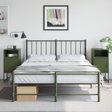 Furnova Nočna omarica 2 kosa olivno zelena 36x39x78 cm jeklo, (21928064) | Shoptok.si
