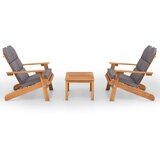  3-dijelna vrtna garnitura Adirondack masivno bagremovo drvo | shoptok.hr