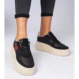 Gemre Black women's sneakers with a glittery heart Laira | Shoptok.si