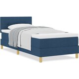 Box Spring postelja z vzmetnico Modra 90x190 cm Tkanina, (22080909) | Shoptok.si