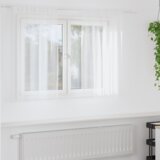 vidaXL Zavjese sa zavjesama 2 pcs Bijela 140 x 140 cm Poliester | shoptok.hr
